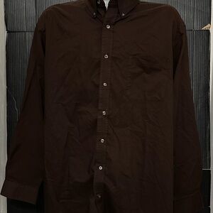 St. John's Bay Dark Brown Casual Button-Down Shirt
